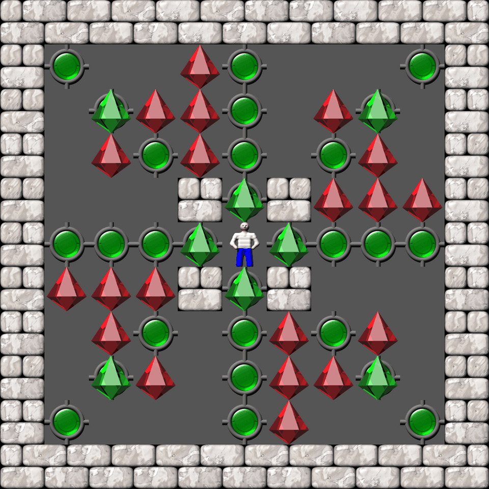 Sokoban Monry and Panda Arranged level 69